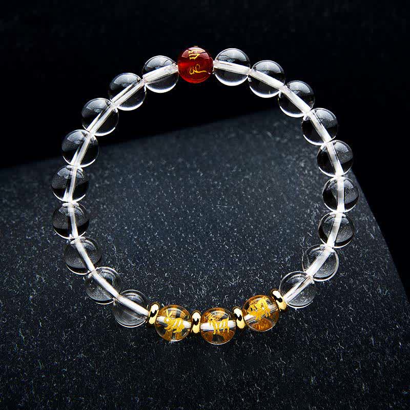 Buddha Stones Heilarmband aus klarem Quarz mit chinesischen Tierkreiszeichen - image 8