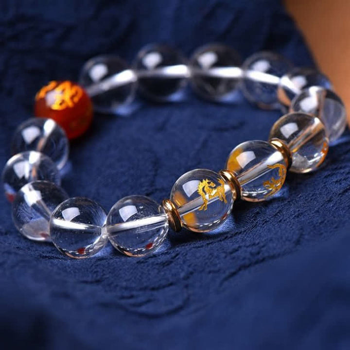 Buddha Stones Heilarmband aus klarem Quarz mit chinesischen Tierkreiszeichen - image 5