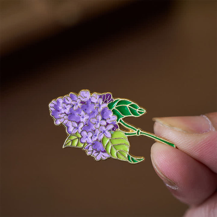 Buddha Stones Kleine Vergissmeinnicht-Kornblume, Mohnblume, Maiglöckchen, Hortensie, Lupine, Kupferbrosche - image 14