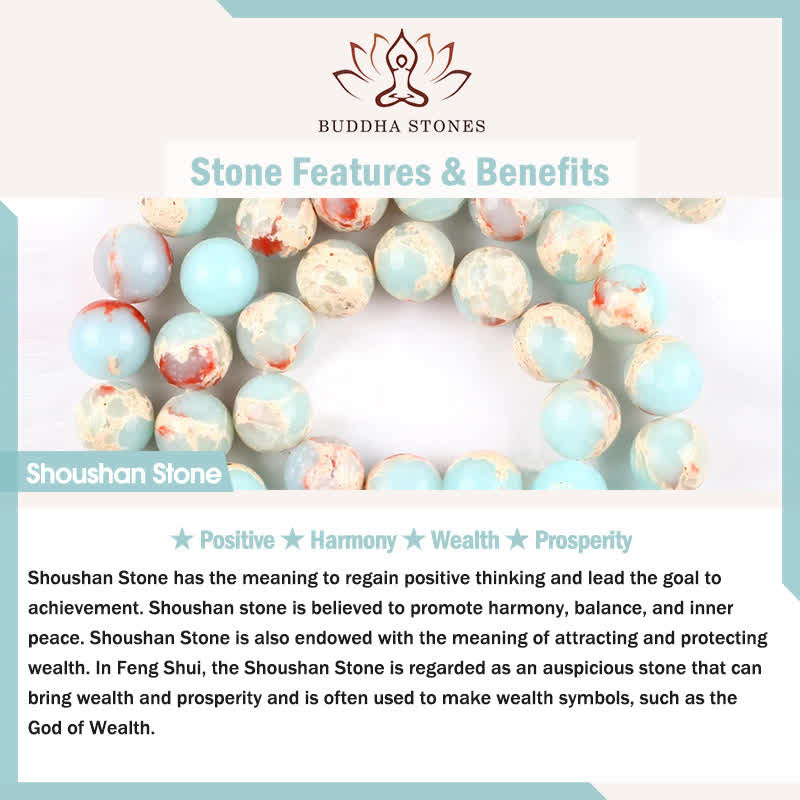 Buddha Stones Armband aus blauen Fleckenjaspis- und grünen Aventurinperlen in Fassform - image 4