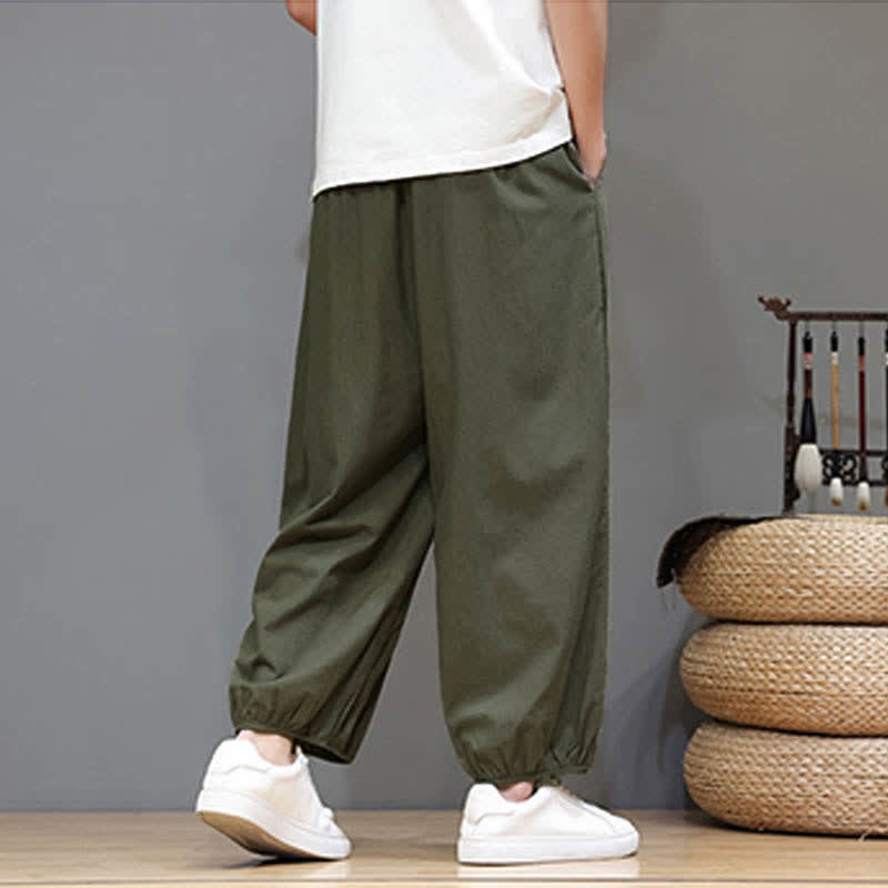 Buddha Stones Summer Zen Herren-Haremshose mit elastischem Bund und Taschen - image 10