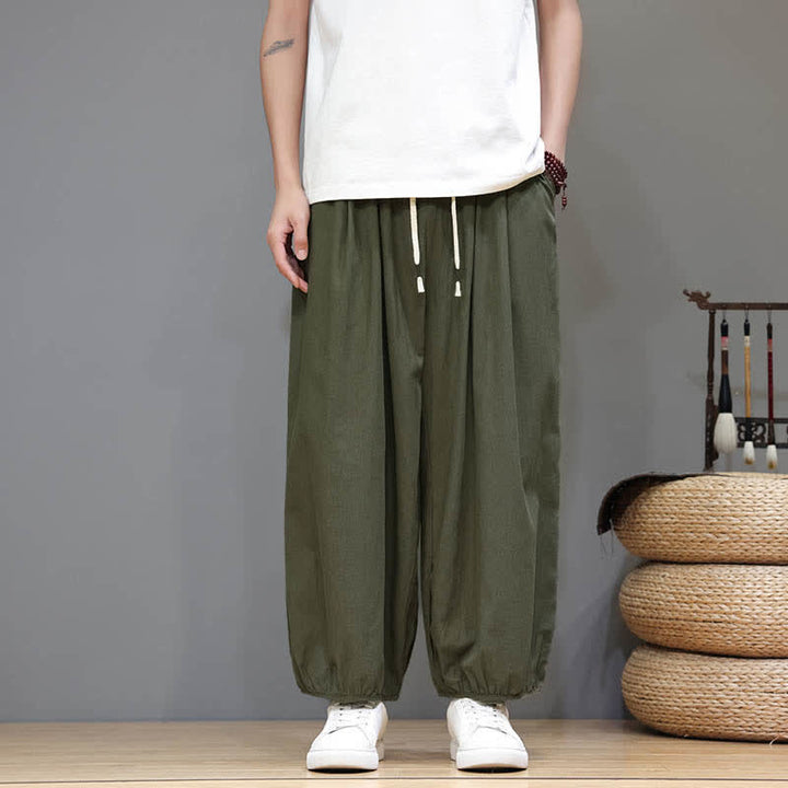 Buddha Stones Summer Zen Herren-Haremshose mit elastischem Bund und Taschen - image 12