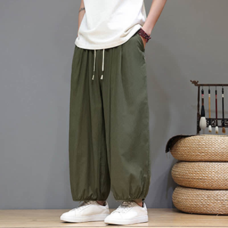 Buddha Stones Summer Zen Herren-Haremshose mit elastischem Bund und Taschen - image 16