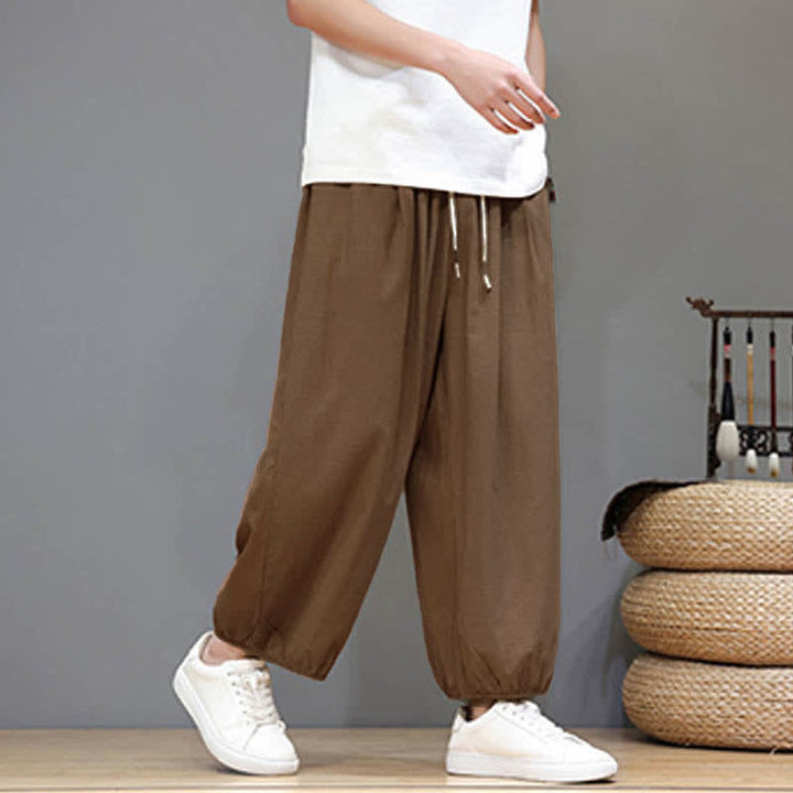 Buddha Stones Summer Zen Herren-Haremshose mit elastischem Bund und Taschen - image 24
