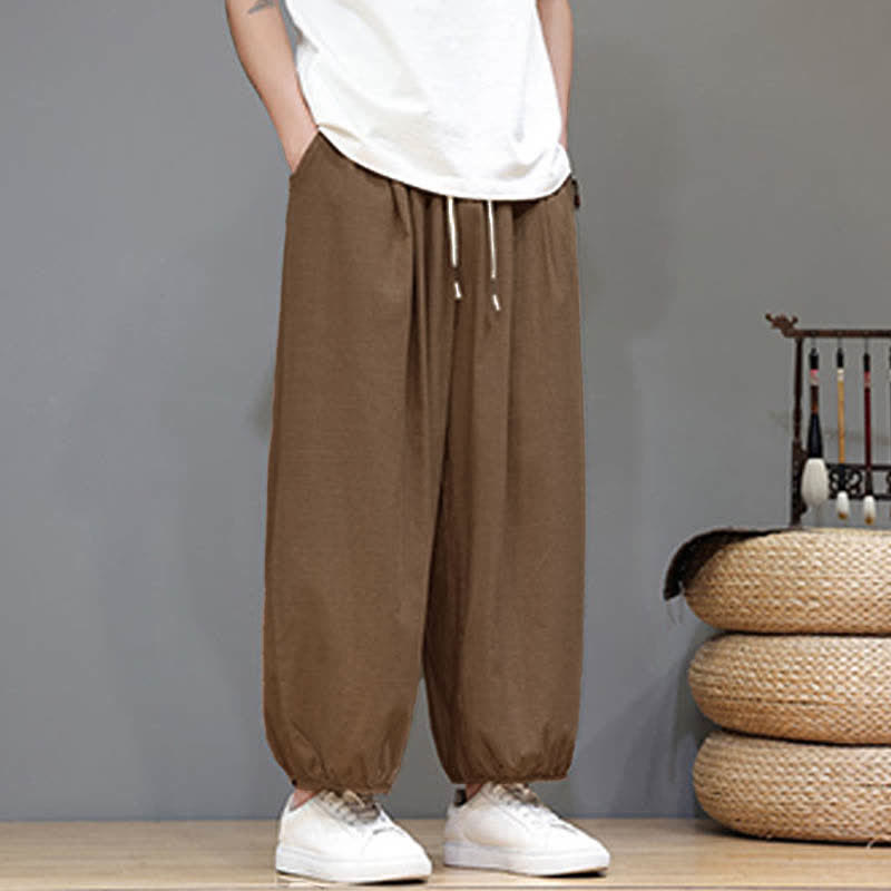 Buddha Stones Summer Zen Herren-Haremshose mit elastischem Bund und Taschen - image 25