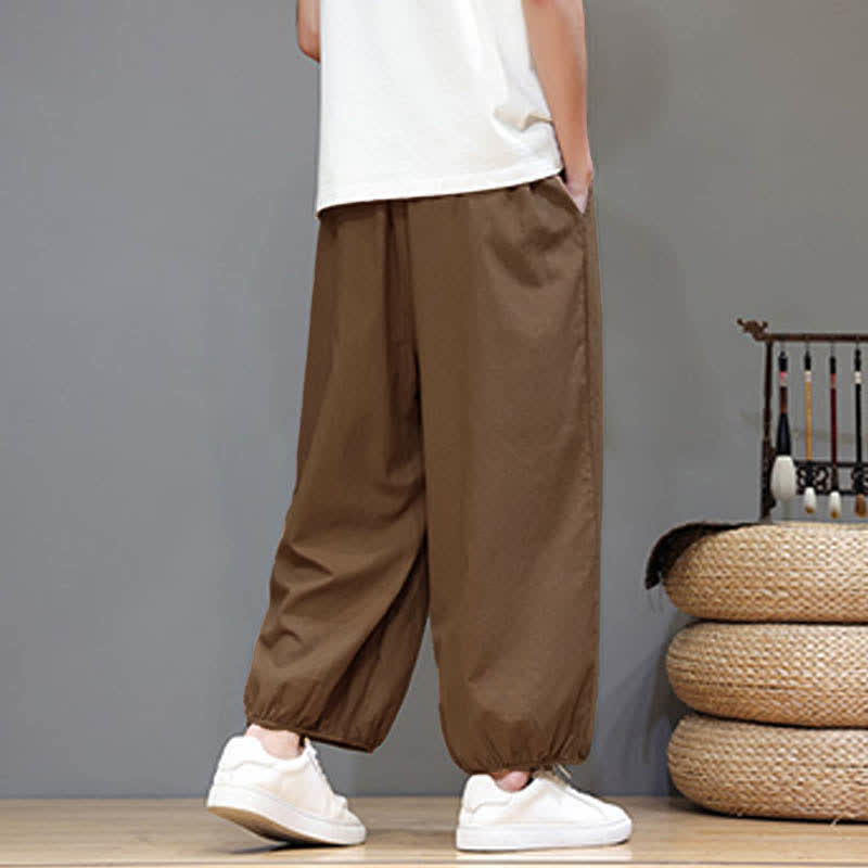 Buddha Stones Summer Zen Herren-Haremshose mit elastischem Bund und Taschen - image 22