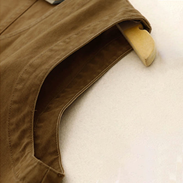 Buddha Stones Frühlingsfrische Vintage-Baumwolle, kurze ärmellose Weste mit V-Ausschnitt, V-Ausschnitt und Taschen aus Twill-Baumwolle mit Vogelstickerei - image 3