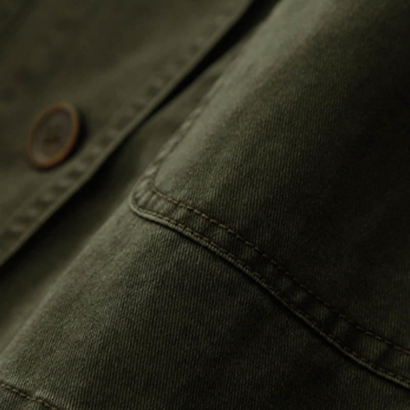 Buddha Stones Frühlingsfrische Vintage-Baumwolle, kurze ärmellose Weste mit V-Ausschnitt, V-Ausschnitt und Taschen aus Twill-Baumwolle mit Vogelstickerei - image 20