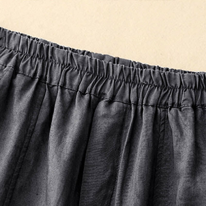 Buddha Stones Sommerliche Leinenhose für Damen, schmal zulaufend und mit Taschen - image 20