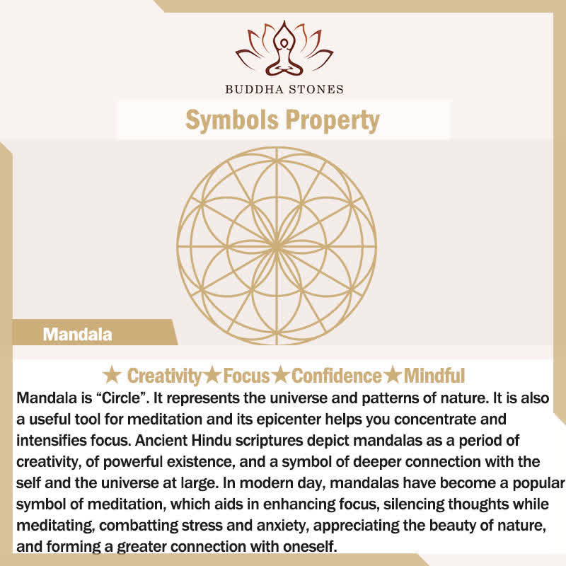 Buddha Stones Rundes Wanddekor aus Eisen, Mandala mit heiligem OM-Symbol für Achtsamkeit - image 17
