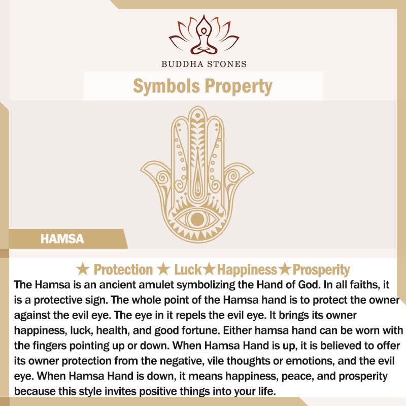 Buddha Stones Lotus-Hamsa-Halskette aus Titanstahl zum Schutz der Hände - image 6