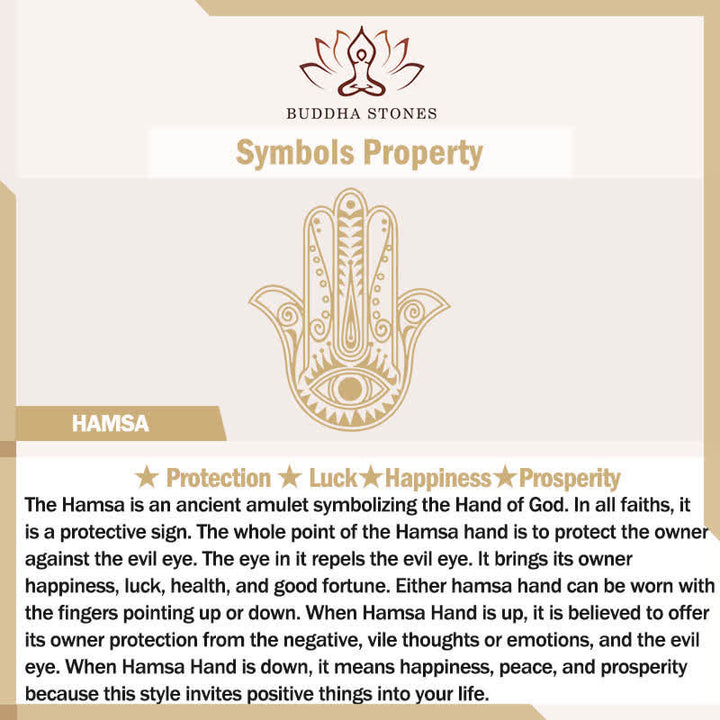 Buddha Stones Lotus-Hamsa-Halskette aus Titanstahl zum Schutz der Hände - image 6