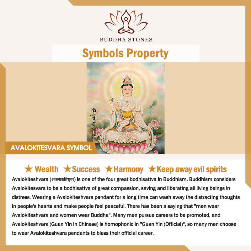 Buddha Stones Jade-Avalokitesvara-Anhänger mit geschnitztem Symbol für Glück und Mitgefühl - image 5