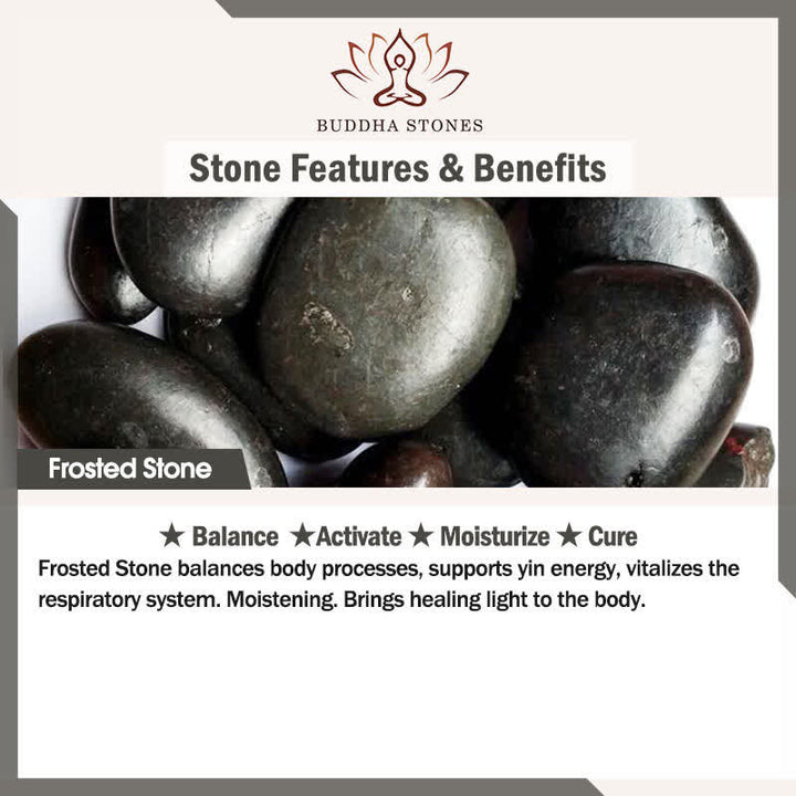 Buddha Stones Armband mit mattierten Steinperlen aus schwarzem Obsidian und grauem Jaspis - image 5