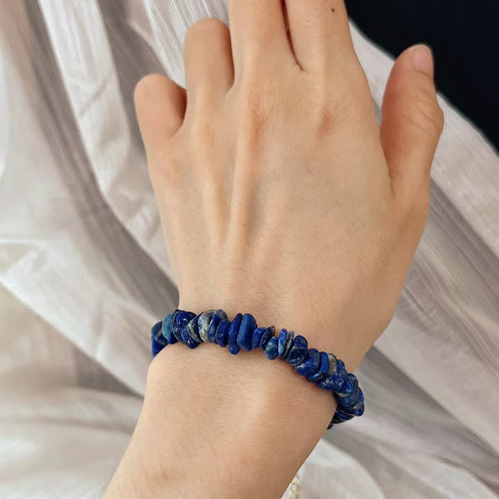 Buddha Stones Armband aus Lapislazuli mit natürlichem, unregelmäßigem Design - image 9