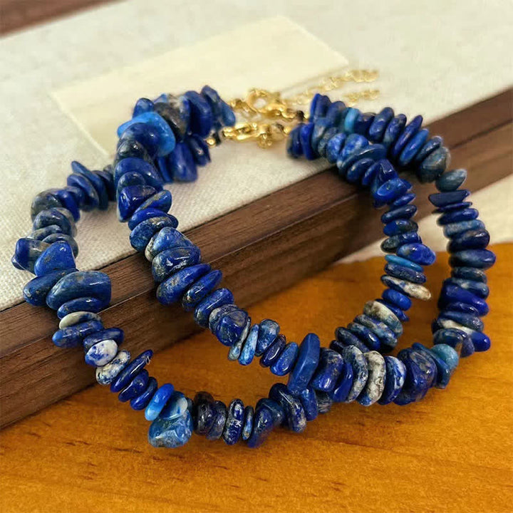 Buddha Stones Armband aus Lapislazuli mit natürlichem, unregelmäßigem Design - image 2