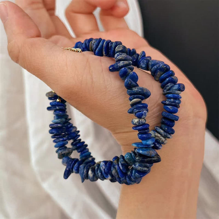 Buddha Stones Armband aus Lapislazuli mit natürlichem, unregelmäßigem Design - image 8