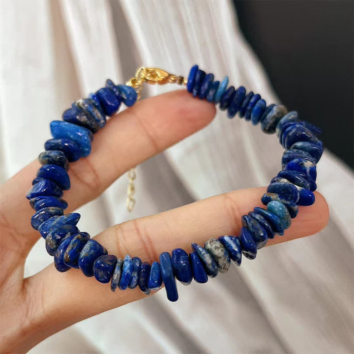 Buddha Stones Armband aus Lapislazuli mit natürlichem, unregelmäßigem Design - image 3