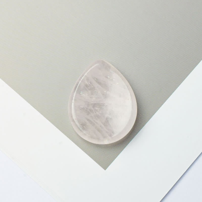 Buddha Stones, tropfenförmig, Sorgenstein, Schutzkristall, Dekoration, 45 x 35 x 8 mm - Rosenquarz - 45 x 35 x 8 mm - image 3