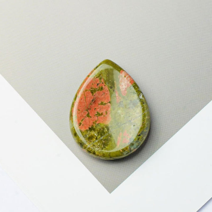 Buddha Stones, tropfenförmig, Sorgenstein, Schutzkristall, Dekoration, 45 x 35 x 8 mm - Unakit - 45 x 35 x 8 mm - image 13