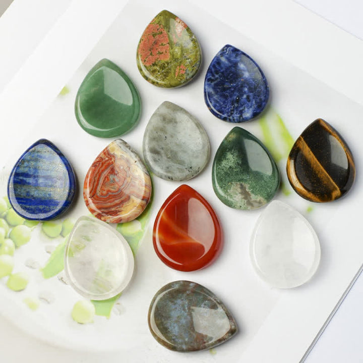 Buddha Stones, tropfenförmig, Sorgenstein, Schutzkristall, Dekoration, 45 x 35 x 8 mm - image 31