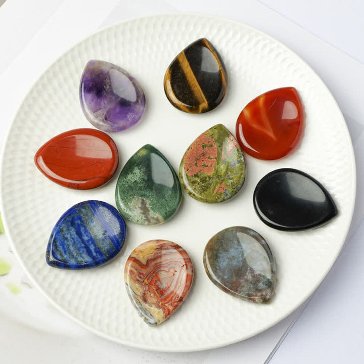 Buddha Stones, tropfenförmig, Sorgenstein, Schutzkristall, Dekoration, 45 x 35 x 8 mm - image 30