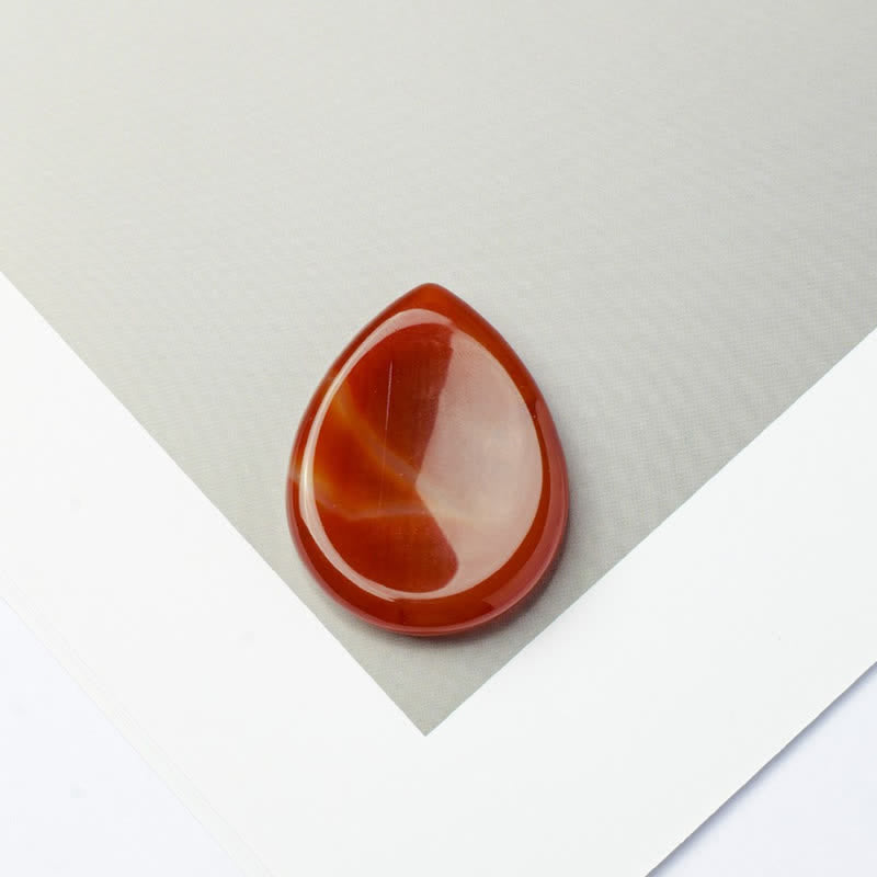 Buddha Stones, tropfenförmig, Sorgenstein, Schutzkristall, Dekoration, 45 x 35 x 8 mm - Roter Achat - 45 x 35 x 8 mm - image 16