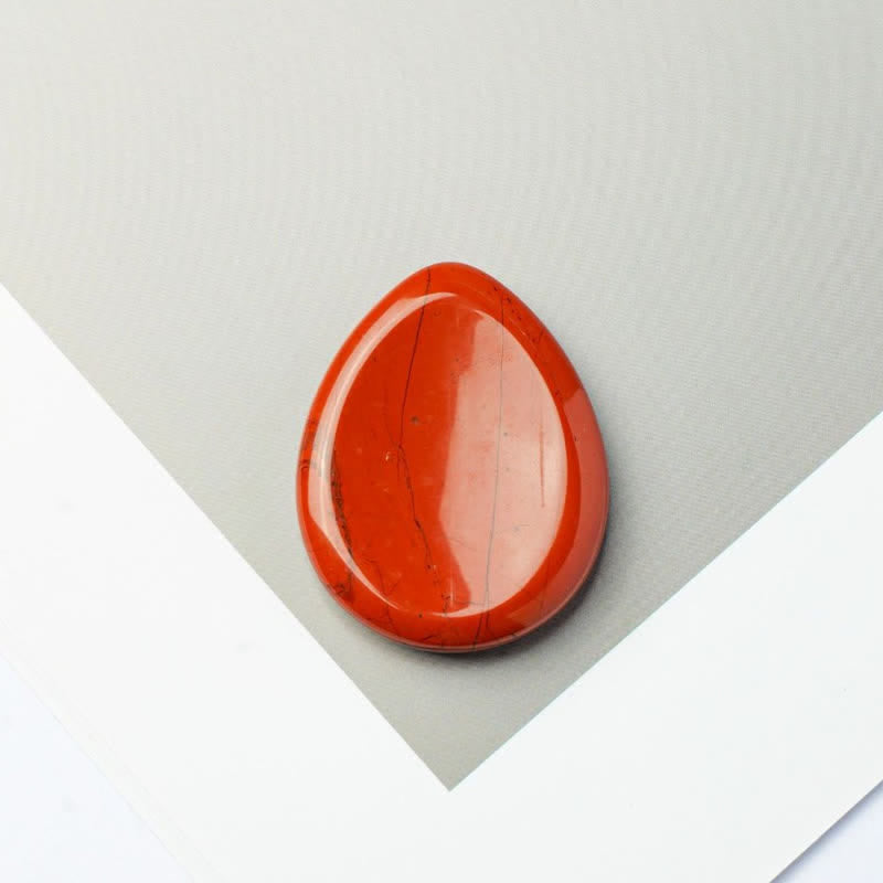 Buddha Stones, tropfenförmig, Sorgenstein, Schutzkristall, Dekoration, 45 x 35 x 8 mm - Roter Jaspis - 45 x 35 x 8 mm - image 18