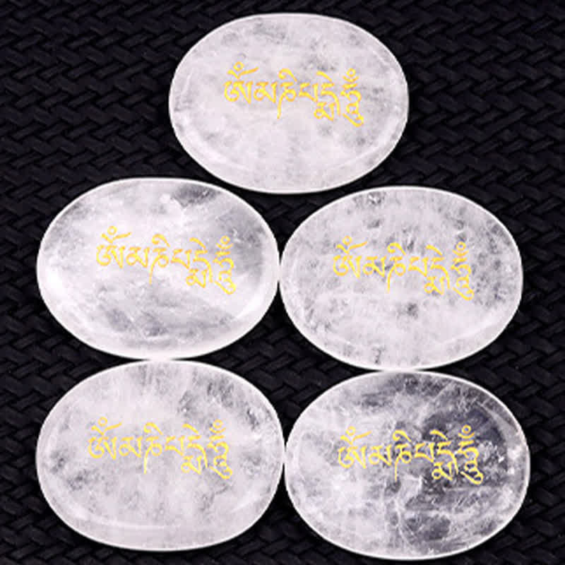 Buddha Stones Om Mani Padme Hum Amethyst Tigerauge Handschmeichler Kristalldekor 35*45mm - image 31