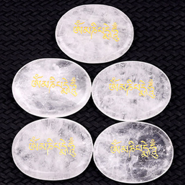 Buddha Stones Om Mani Padme Hum Amethyst Tigerauge Handschmeichler Kristalldekor 35*45mm - image 31