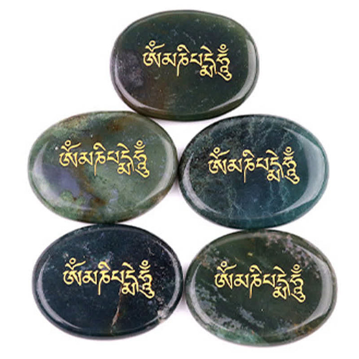 Buddha Stones Om Mani Padme Hum Amethyst Tigerauge Handschmeichler Kristalldekor 35*45mm - image 19