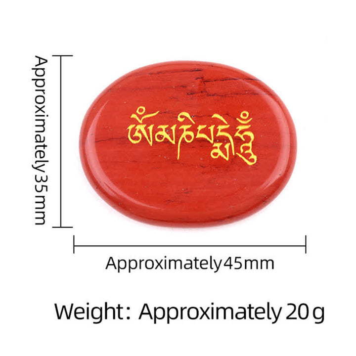 Buddha Stones Om Mani Padme Hum Amethyst Tigerauge Handschmeichler Kristalldekor 35*45mm - image 6