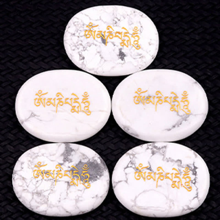 Buddha Stones Om Mani Padme Hum Amethyst Tigerauge Handschmeichler Kristalldekor 35*45mm - image 34