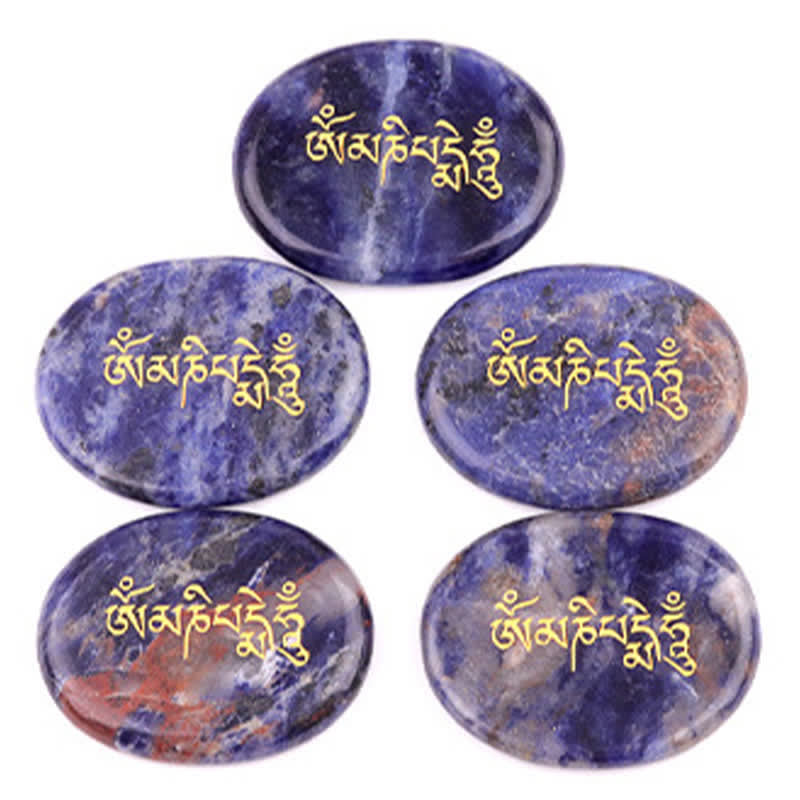 Buddha Stones Om Mani Padme Hum Amethyst Tigerauge Handschmeichler Kristalldekor 35*45mm - image 16