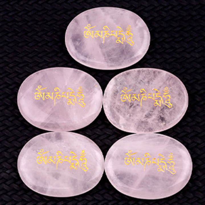 Buddha Stones Om Mani Padme Hum Amethyst Tigerauge Handschmeichler Kristalldekor 35*45mm - image 28