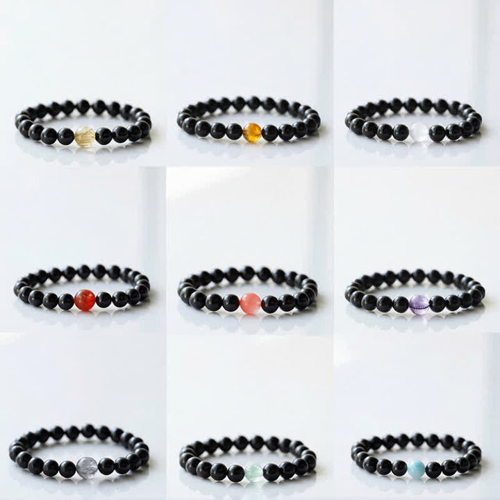 Buddha Stones Armband aus schwarzem Turmalinkristall mit Tierkreiszeichen-Motiv und Widerstandsfähigkeit - image 16