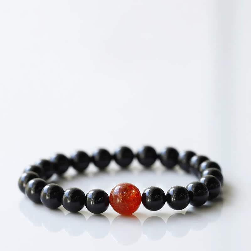 Buddha Stones Armband aus schwarzem Turmalinkristall mit Tierkreiszeichen-Motiv und Widerstandsfähigkeit - Hund (Handgelenkumfang 15–16 cm) - image 14