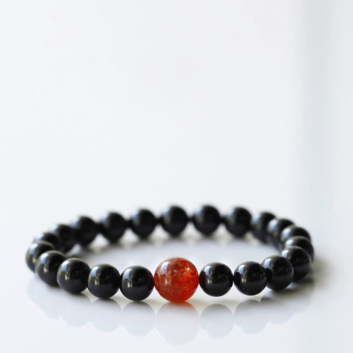 Buddha Stones Armband aus schwarzem Turmalinkristall mit Tierkreiszeichen-Motiv und Widerstandsfähigkeit - Hund (Handgelenkumfang 15–16 cm) - image 14