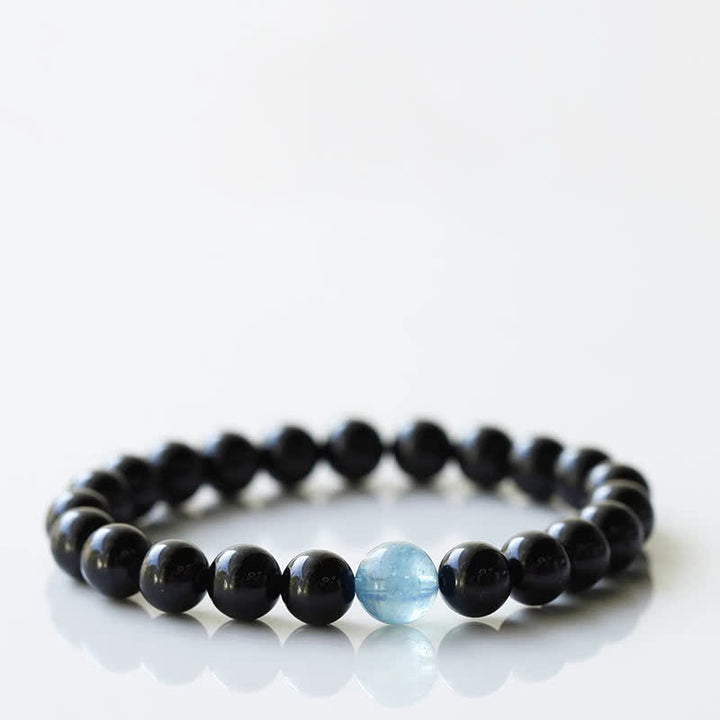 Buddha Stones Armband aus schwarzem Turmalinkristall mit Tierkreiszeichen-Motiv und Widerstandsfähigkeit - Ziege (Handgelenkumfang 15–16 cm) - image 11