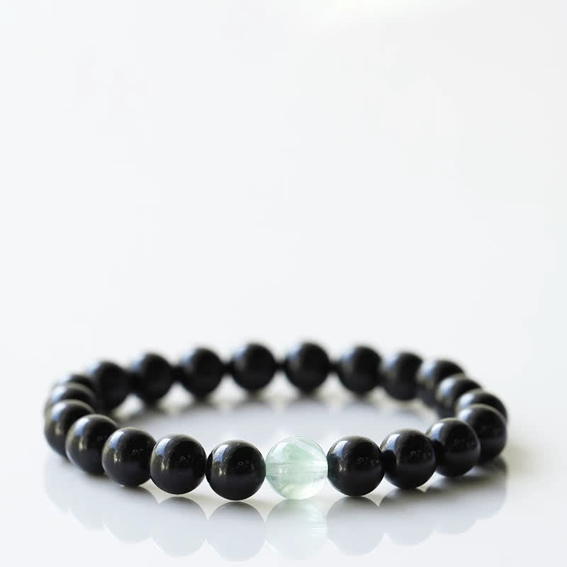 Buddha Stones Armband aus schwarzem Turmalinkristall mit Tierkreiszeichen-Motiv und Widerstandsfähigkeit - Schwein (Handgelenkumfang 15–16 cm) - image 15