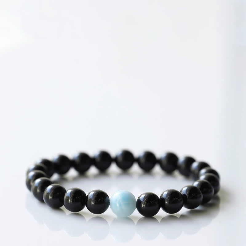 Buddha Stones Armband aus schwarzem Turmalinkristall mit Tierkreiszeichen-Motiv und Widerstandsfähigkeit - Hahn (Handgelenkumfang 15–16 cm) - image 13
