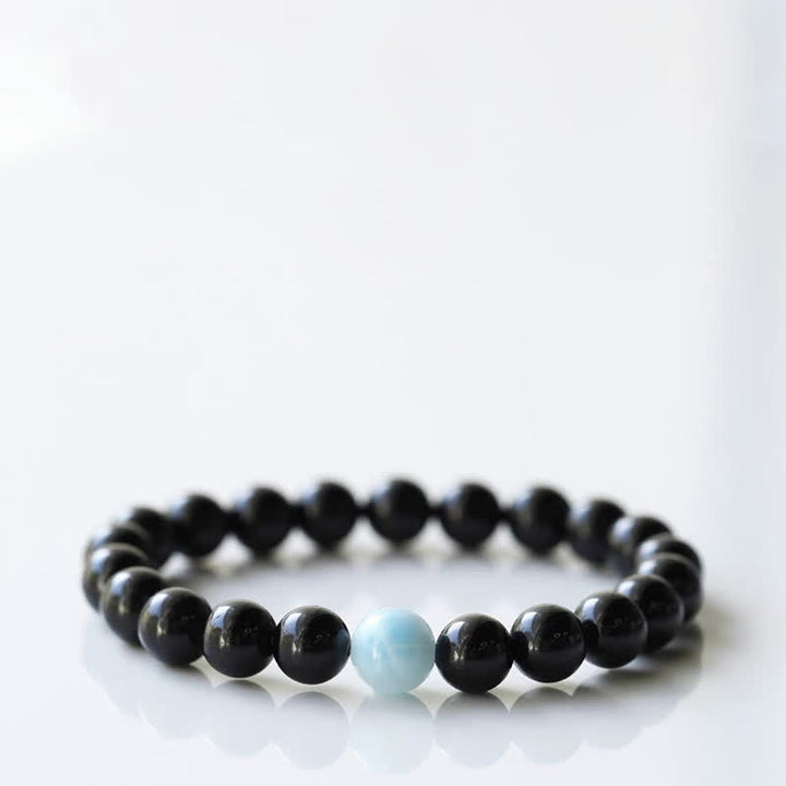 Buddha Stones Armband aus schwarzem Turmalinkristall mit Tierkreiszeichen-Motiv und Widerstandsfähigkeit - Hahn (Handgelenkumfang 15–16 cm) - image 13