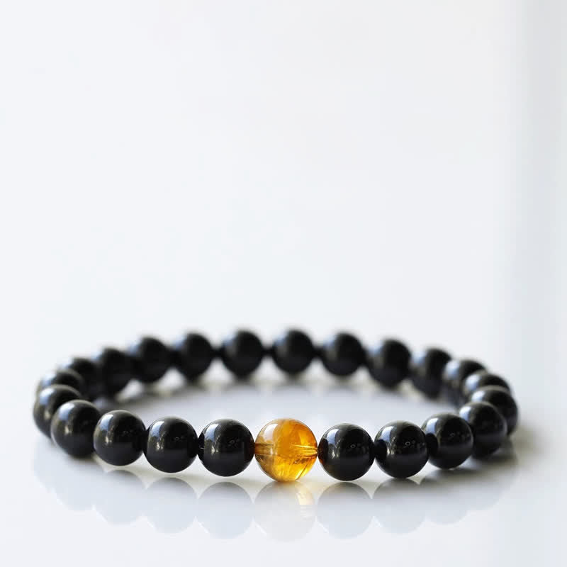Buddha Stones Armband aus schwarzem Turmalinkristall mit Tierkreiszeichen-Motiv und Widerstandsfähigkeit - Ochse (Handgelenkumfang 15–16 cm) - image 6