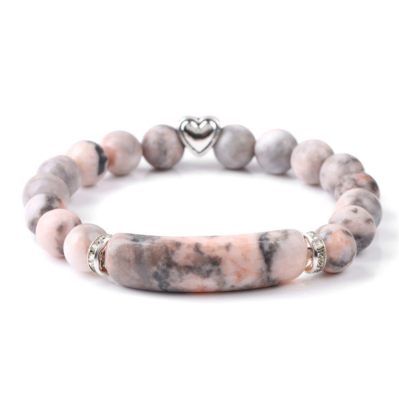 Buddha Stones Amethyst-Tigerauge-Lapislazuli-Grüner-Aventurin-Rhodonit-Dalmatiner-Jaspis-Heilarmband - Rhodonit (Handgelenkumfang 15-16 cm) - image 14