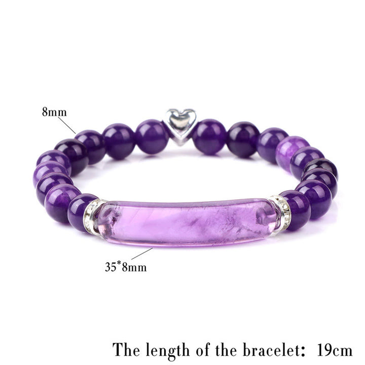 Buddha Stones Amethyst-Tigerauge-Lapislazuli-Grüner-Aventurin-Rhodonit-Dalmatiner-Jaspis-Heilarmband - image 2