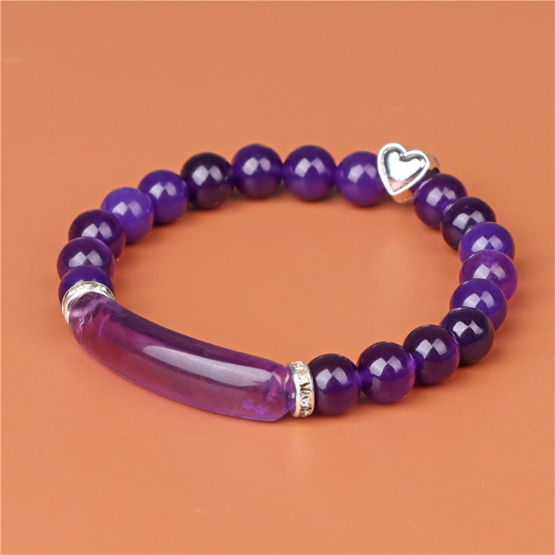 Buddha Stones Amethyst-Tigerauge-Lapislazuli-Grüner-Aventurin-Rhodonit-Dalmatiner-Jaspis-Heilarmband - image 1