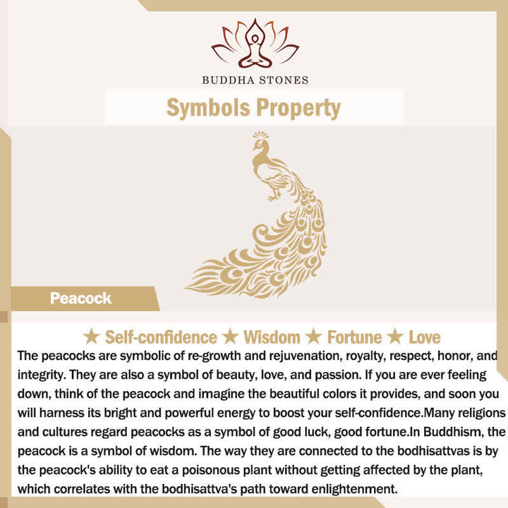 Buddha Stones Halskette aus vergoldetem Messing mit Pfauenmotiv – Symbol für Selbstvertrauen - image 5