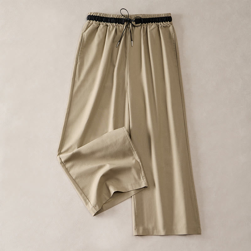 Buddha Stones Commute Baumwoll-Clutch-Damenhose mit weitem Bein und Taschen - image 5