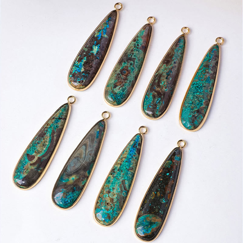 Buddha Stones Halskettenanhänger aus Naturstein, Meersediment, Jaspis und Achat in Tropfenform – ein Schutzgeheimnis. - image 9