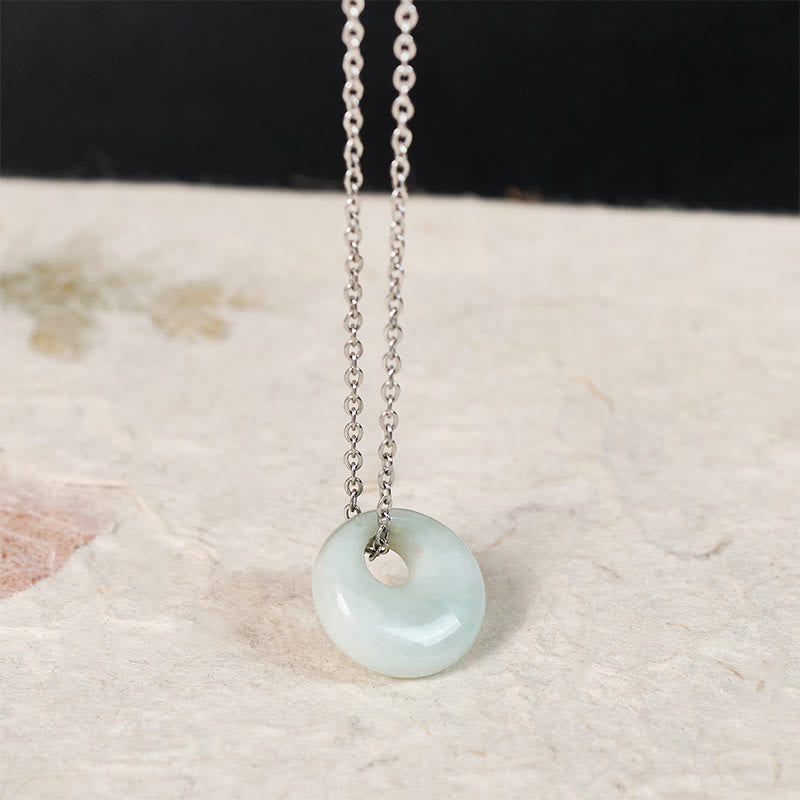 Buddha Stones Jade-Anhänger mit runder Schnalle - image 9